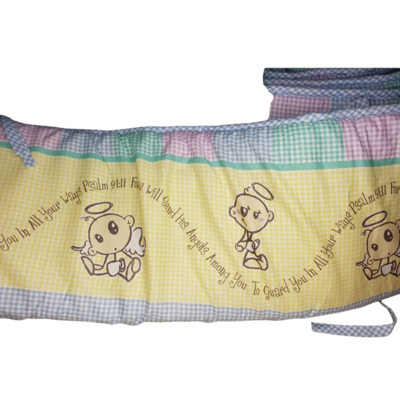 💰SOLD 3/11/22💰🆕️ NEW Vintage Psalm 91:11 Crib Bumper Pad - Picture 4 of 8